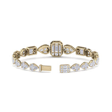 Load image into Gallery viewer, gold designer diamond bracelet
