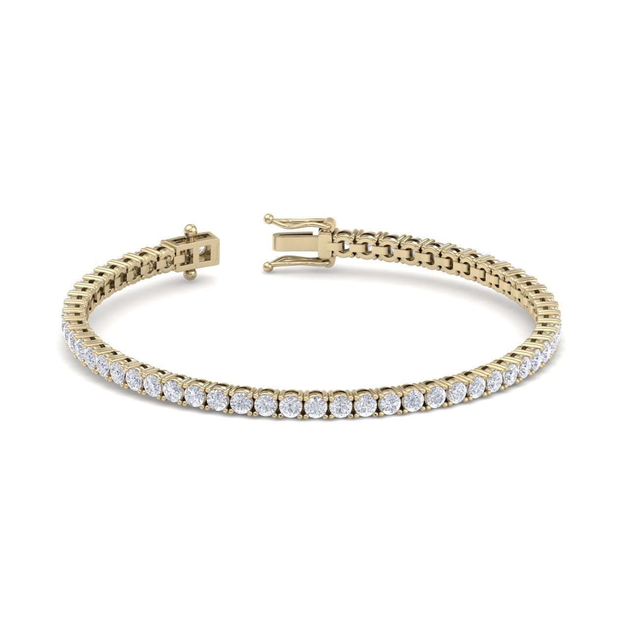 Pave Diamond Clover Bracelet in 14k Yellow Gold – Bailey's Fine Jewelry