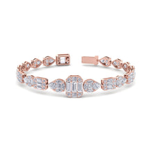 Load image into Gallery viewer, rose gold designer diamond bracelet
