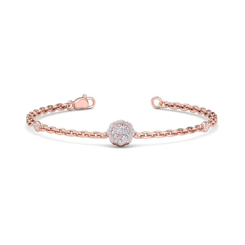 rose gold chain diamond bracelet