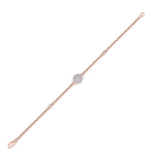 Load image into Gallery viewer, rose gold chain diamond bracelet
