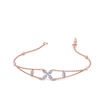 Load image into Gallery viewer, rose gold chain diamond bracelet
