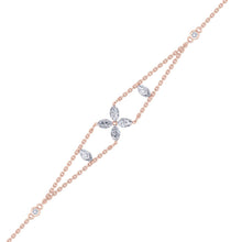 Load image into Gallery viewer, rose gold chain diamond bracelet

