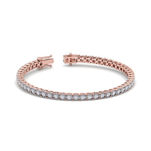 Load image into Gallery viewer, rose gold tennis diamond bracelet
