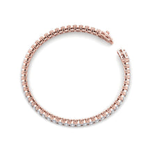 Load image into Gallery viewer, rose gold tennis diamond bracelet
