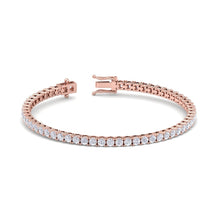 Load image into Gallery viewer, rose gold tennis diamond bracelet
