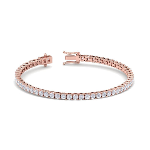 rose gold tennis diamond bracelet