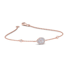 Load image into Gallery viewer, rose gold chain diamond bracelet
