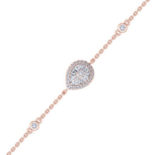 Load image into Gallery viewer, rose gold chain diamond bracelet
