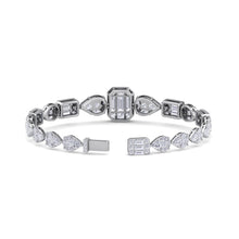 Load image into Gallery viewer, white gold designer diamond bracelet
