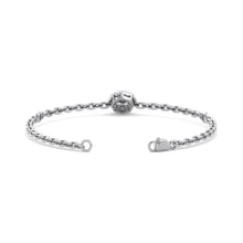 Load image into Gallery viewer, white gold chain diamond bracelet
