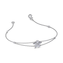 Load image into Gallery viewer, white gold chain diamond bracelet
